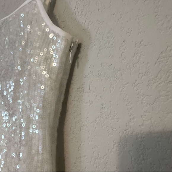 Women's STAUD White Sequin Mini Dress - Picture 4 of 9